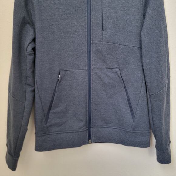Lululemon City Sweat Zip Hoodie Heathered True Navy Sz Small Travel Performance - Picture 5 of 13